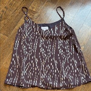 Veronica M Brown and White Patterned Camisole